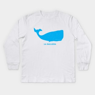 loteria inspired whale tshirt Kids Long Sleeve T-Shirt